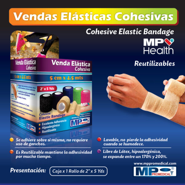 Venda El Stica Cohesiva X Yds Mp Promedical