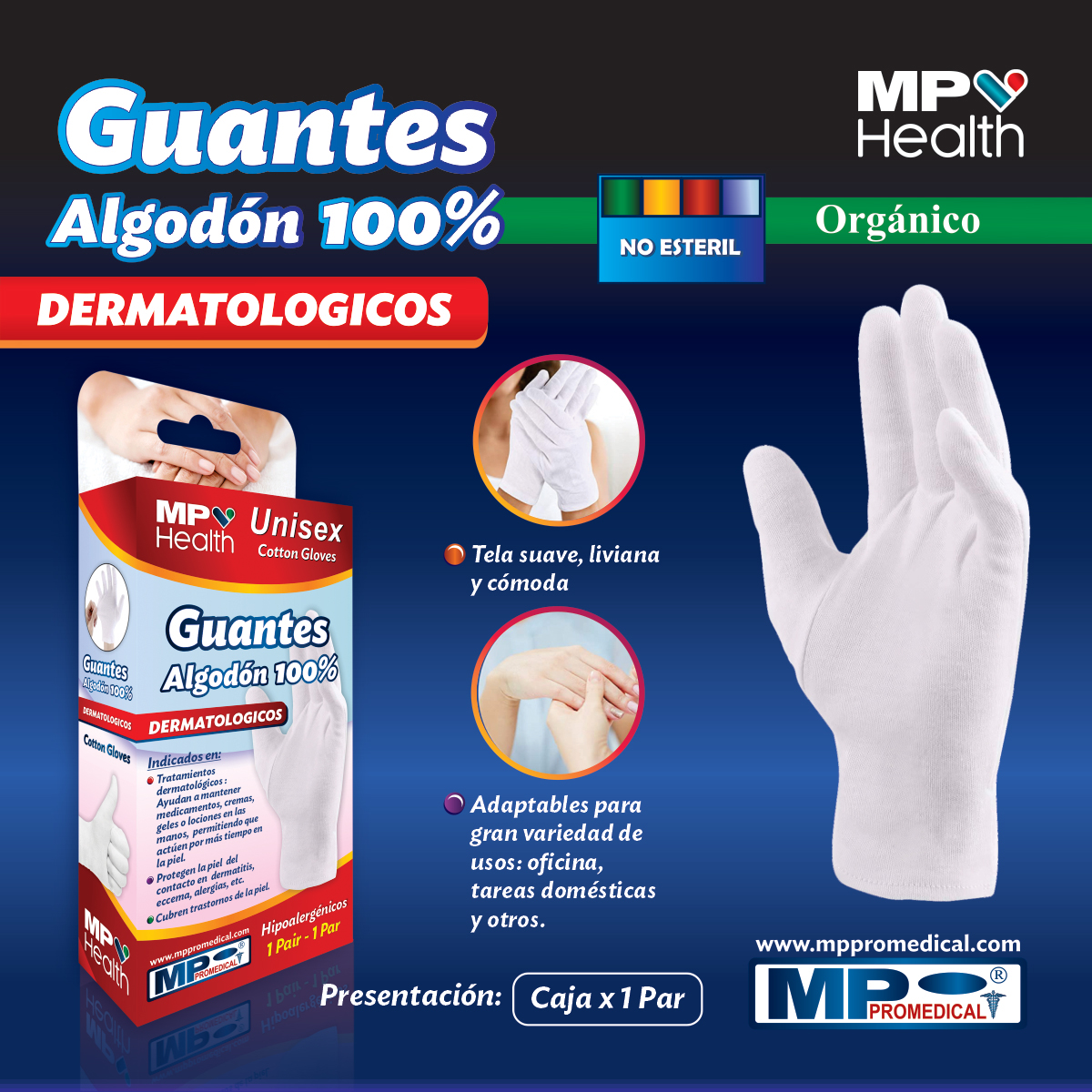 GUANTES DE ALGODÓN PAR - Alssa Medical
